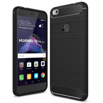 Husa silicon TPU Huawei P8 Lite (2017) Carbon foto