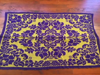 arta / traditie / rustic / design - Cuvertura , Macat , Scoarta , Patura taraneasca realizata manual la razboiul de tesut ! foto