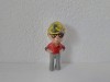 Figurina romaneasca veche anii 80 personaj desene animate, baiat blond cu ochelari, cauciuc 5cm