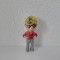 Figurina romaneasca veche anii 80 personaj desene animate, baiat blond cu ochelari, cauciuc 5cm