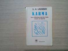 KARMA sau Armonia dintre Fizic, Psihic si Destin - S. N. LAZAREV - 1995, 200 p. foto