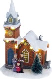 Decoratiune de Craciun MagicHome biserica cu LED, 12,5x9,5x17,5 cm