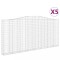 Cosuri gabion arcuite 5 buc, 400x30x180/200 cm, fier galvanizat