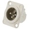 Soclu XLR Tată 3 Pin Argint 19x24mm