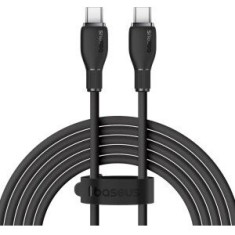 Cablu alimentare si date Baseus Pudding, Fast Charging Data Cable pt. smartphone, USB Type-C la USB Type-C 100W, 2m, negru