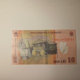 Di.302. Bancnota 10 lei circulata, serie Radar stare buna.