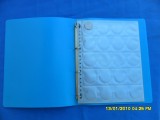 CLASOR MONEDE FRANTA DIMENSIUNI 23,5 / 29,5 cm 5 FILE 100 POZITII