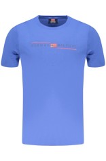 Norway Tricou barbati , cu logo din bumbac, Albastru, XL foto