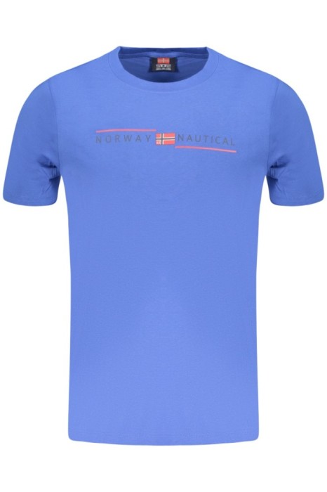 Norway Tricou barbati , cu logo din bumbac, Albastru, XL
