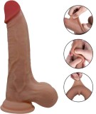 Dildo Pablo Sliding&amp;Bendable, TPE Strat Dublu, Caramel, 22.5 cm, Mokko Toys