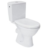 Vas wc cu rezervor + mecanism + capac, set Cersanit Roma R010, alb, evacuare orizontala, montaj pe pardoseala