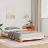 Cadru Pat Podea vidaXL, 100x220 cm, Maro Ceruit, Lemn Masiv Pin, Stil Japandi, Montaj Facil