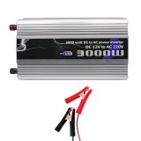 Invertor Auto 3000W, DC 12V - AC 220V, USB, Clesti Alimentare, Argintiu
