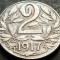 Moneda istorica 2 HELLER - AUSTRIA / Austro-Ungaria, anul 1917 *cod 1268 B
