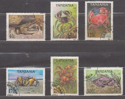 A12 S5 2 - Timbre foart vechi - Tanzania - crustacee foto