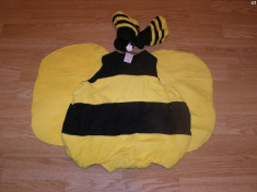 costum carnaval serbare albina albinuta bondar pentru copii de 0-3-6 luni foto