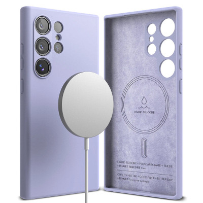 Ringke - Silicone Magnetic - Samsung Galaxy S24 Ultra - Lavender foto