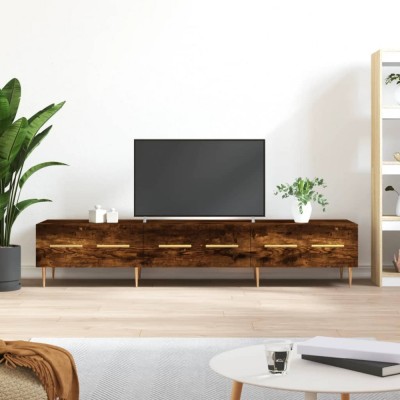vidaXL Dulap TV, stejar fumuriu, 150x36x30 cm, lemn prelucrat foto