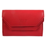 Portofel dama, Leonardo Verrelli, protectie RFID, piele, roscat, 2 capse