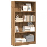 VidaXL Bibliotecă, stejar artizanal, 80x24x143 cm, lemn prelucrat 857852