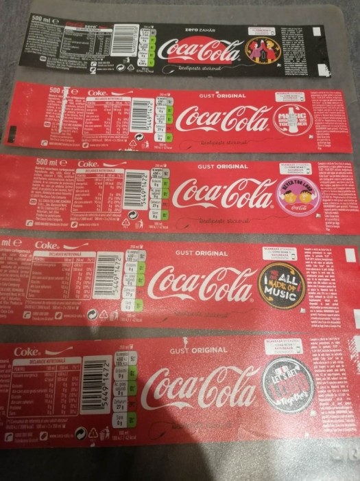 N3 Lot 10 etichete diferite COCA COLA