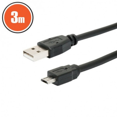 Cablu USB 2.0fisa A - fisa B (micro)3 m foto