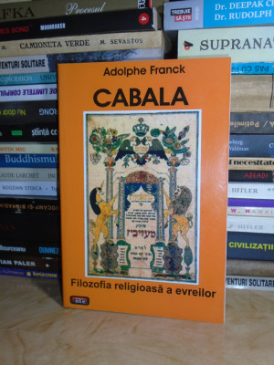 ADOLPHE FRANCK - CABALA : FILOZOFIA RELIGIOASA A EVREILOR # foto