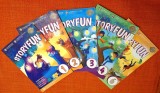 LOT 5 carti STORYFUN for Starters - Karen Saxby, numerele 1,2,3, 4 si 6, folosite/completate/lucrate * Cambridge English, Young Learners (YLE)