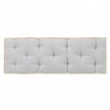 Pernă pentru canapea din paleți, gri, 120 x 40 x 7 cm, vidaXL