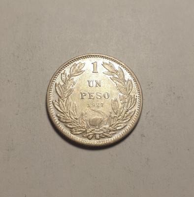 Chile 1 Peso 1927 Aunc Unc foto