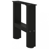 Picioare Masuta Cafea Gossi Negre, 2 Buc, 30x40 cm, Otel - Set Fixare Inclus, Design Modern, Robust