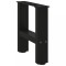Gossi picioare masuta de cafea negru 2 buc 30&times;40 cm otel