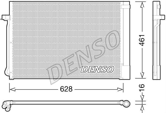 Condensator climatizare AC Denso, BMW X5 E70, 2006-2013; X5 F15, 08.2013-07.2018; X6 E71, 06.2007-2014; X6 F16, 08.2014-07.2019 motor 2,0; 3,0 d; 3,0