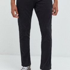 Superdry pantaloni barbati, culoarea negru, cu fason chinos