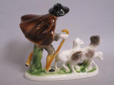 Figurina din portelan turingian cioban cu 3 oi