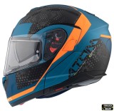 Cumpara ieftin Casca modulabila pentru scuter - motocicleta MT Atom SV Adventure B7 albastru mat Pinlock ready &ndash; tip MT-V-16 XS (53/54cm)