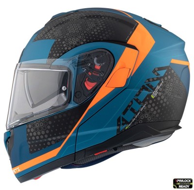 Casca modulabila pentru scuter - motocicleta MT Atom SV Adventure B7 albastru mat Pinlock ready &amp;ndash; tip MT-V-16 XS (53/54cm) foto