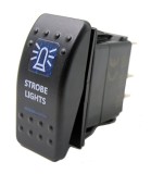 Cumpara ieftin Buton Intrerupator, Comutator, ON OFF, Auto, 12V 24V, cu LED Panou, Lumina Albastra, STROBE LIGHTS