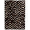 Covor piele naturala, mozaic, 120x170 cm zig-zag Negru/alb