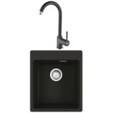 Pachet chiuveta MRG 610-39 + baterie Pola 1.0 Negru