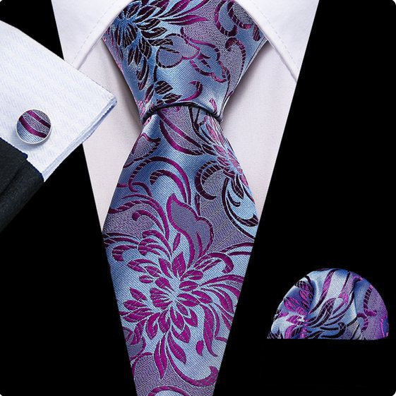 Set cravata + batista + butoni - matase - model 678