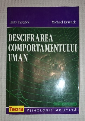 Hans Eysenck&amp;nbsp;-&amp;nbsp;Descifrarea comportamentului uman foto
