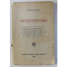 INTERPRETARI de MIHAI D. RALEA , 1927
