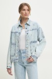 Answear Lab geaca jeans de tranzitie, oversize