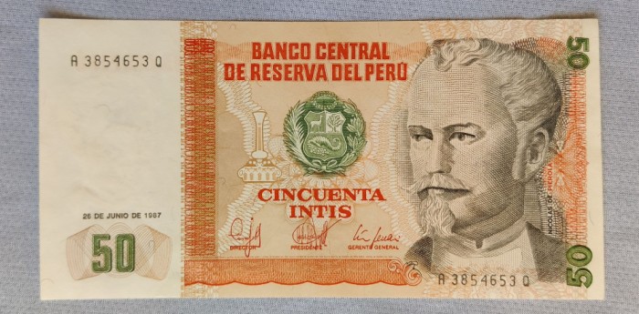 Peru - 50 Intis (1987)