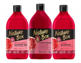 Pachet Promo Nature Box Rodie, Sampon 385 ml + Balsam De Par 385 ml + Gel De Dus 385 ml