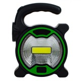 Lanternă Portabilă COB/LED, Duală, M&acirc;ner Ergonomic, Baterii Incluse, Negru/Verde