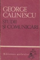 Studii si comunicari - G. Calinescu foto