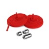Set 2 sireturi reglabile cu 2 prinderi metalice la capete - Rosu