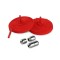 Set 2 sireturi reglabile cu 2 prinderi metalice la capete - Rosu